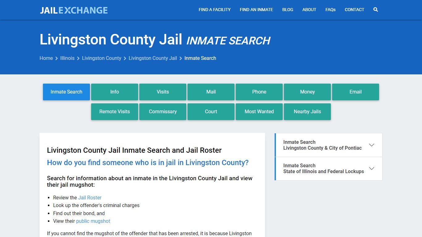 Inmate Search: Roster & Mugshots - Livingston County Jail, IL
